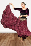 Block print skirt Burgundy