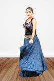 Lurex solid Skirt blue