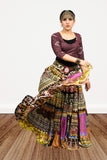 Digital print patchwork Skirt
