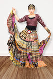 Digital print patchwork Skirt
