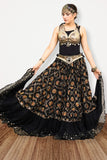 Black embroidery skirt