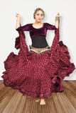 Block print skirt Burgundy