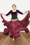 Block print skirt Burgundy