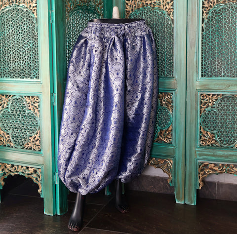 bloomer banarsi blue/silver