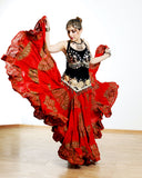 Digital print Skirt Red