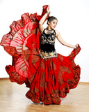 Digital print Skirt Red