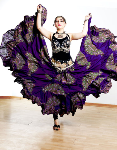 Digital print Skirt Purple