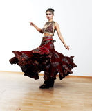 Digital print Skirt burgundy