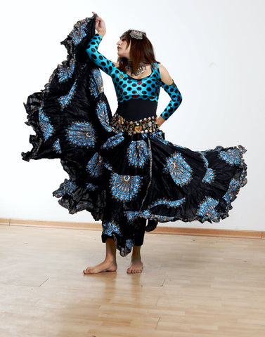 Digital print Skirt Black