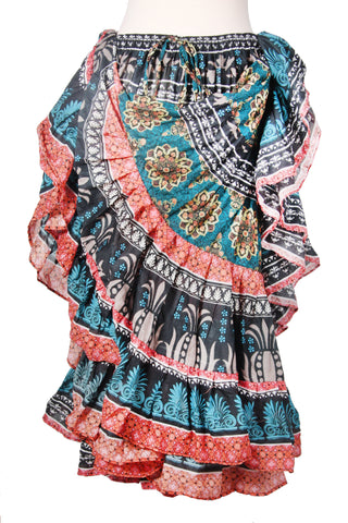 Digital print Skirt Black/Green