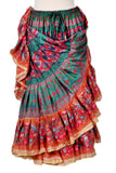 Digital print Skirt Sea green /Burgundy  Design