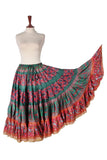 Digital print Skirt Sea green /Burgundy  Design
