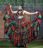 Block print skirt tie dye Beauty 4 Border skirt multi