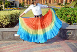3 tone skirt orange/lemon/blue