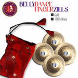 Finger Cymbals / Zills Gold finish 100% Brass 4 pcs Set
