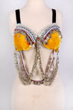 Double Drape Bra Belt Yellow
