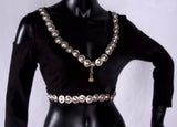 Drop shoulder Cotton lycra Choli BLack & Burgundy