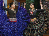 Block print skirt Peacock