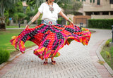 Multi block print skirt hawai