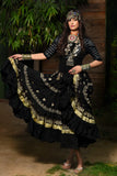 Black skirt with gold embroidery gold Border