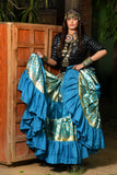 Turqouise banarsi skirt #2