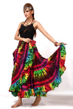 Block print skirt multi