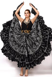 Block print skirt Oriental Beauty black/white