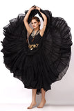 Solid color Skirt black 100% cotton