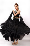 Solid color Skirt black 100% cotton