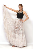 White lace skirt