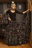 Block print skirt funky paisley