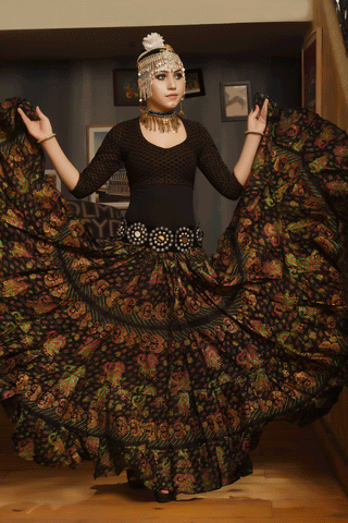 Block print skirt Paradise