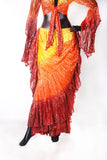 Lurex 3Tone Skirt Yellow/Orange/Burgundy