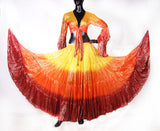 Lurex 3Tone Skirt Yellow/Orange/Burgundy