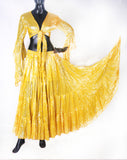 Lurex solid Skirt yellow
