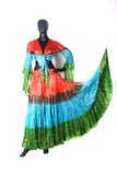 Lurex Tie on top red/turqouise/green