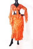 Lurex solid Skirt orange