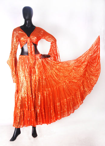 Lurex Tie on top orange