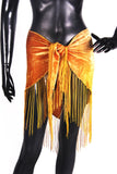 velvet hip scarf gold