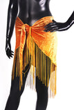velvet hip scarf gold