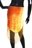 velvet hip scarf gold