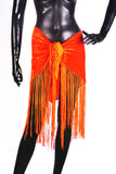 velvet hip scarf dark orange