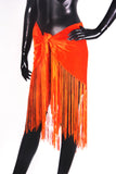 velvet hip scarf dark orange