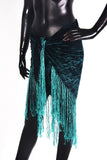 velvet hip scarf dark sea green/teal