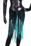 velvet hip scarf dark sea green/teal