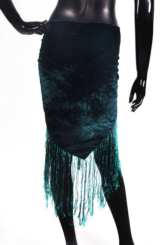 velvet hip scarf dark sea green/teal