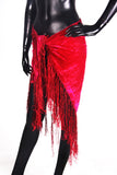 velvet hip scarf fuschia