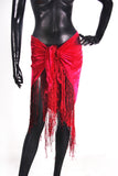 velvet hip scarf fuschia