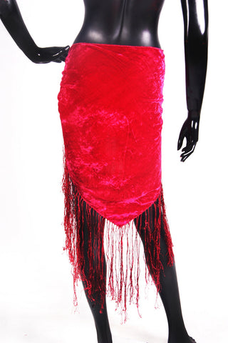 velvet hip scarf fuschia