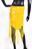 velvet hip scarf yellow